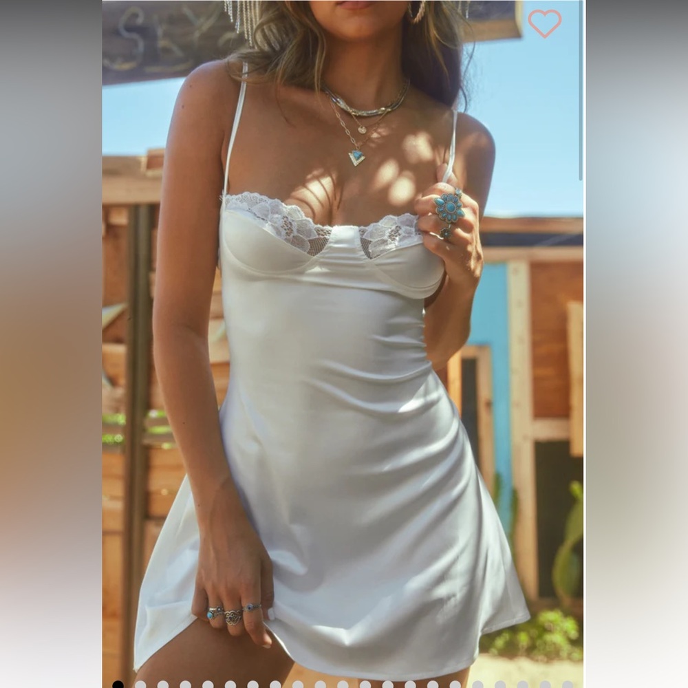 Miss Lola Afterparty Access Mini Dress in White